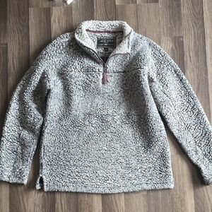 True Grit Men's Gray Zip-Up Sherpa Sweater